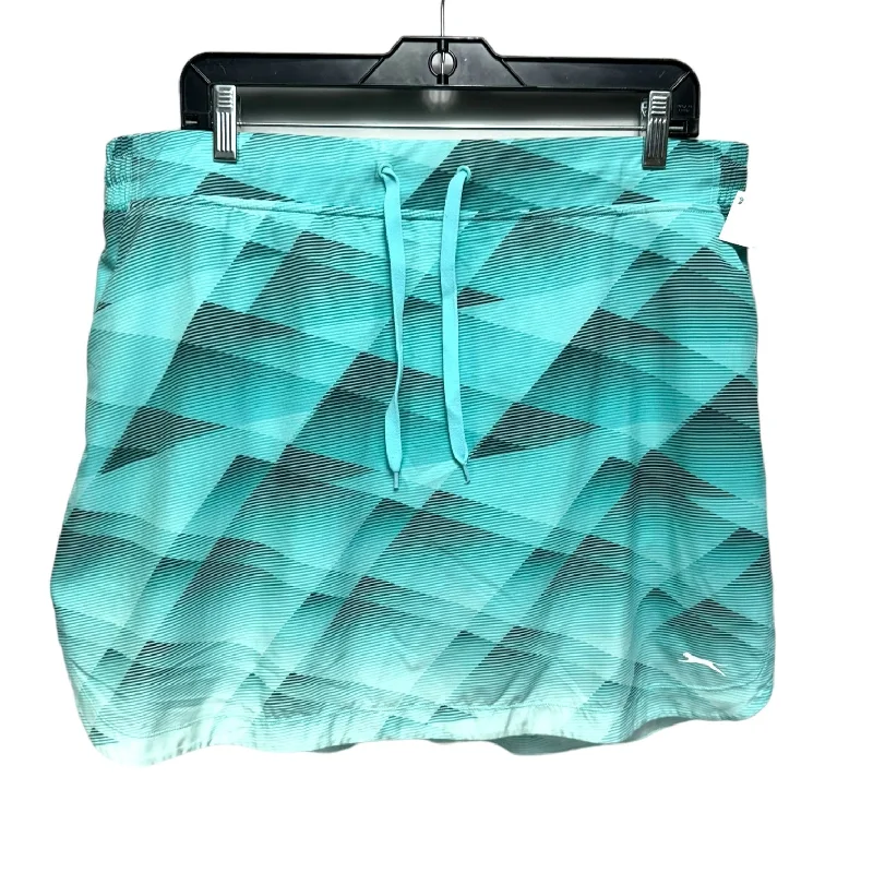 Athletic Skort By Slazenger In Aqua, Size: Xl